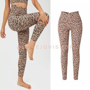 Athleisure | Aerie Offline HIgh Waisted Crossover Legging | Leopard Tan Print M